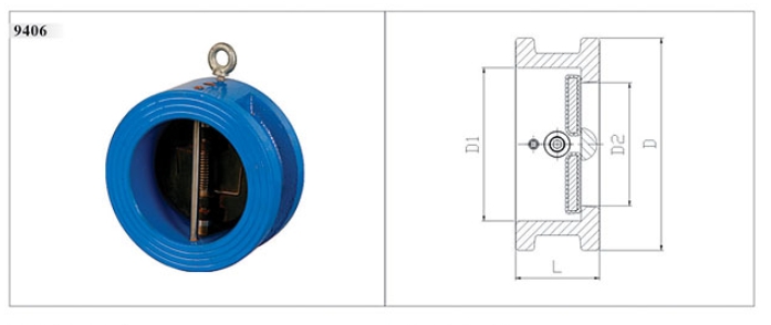 埃美柯雙瓣止回閥9406結(jié)構(gòu)圖